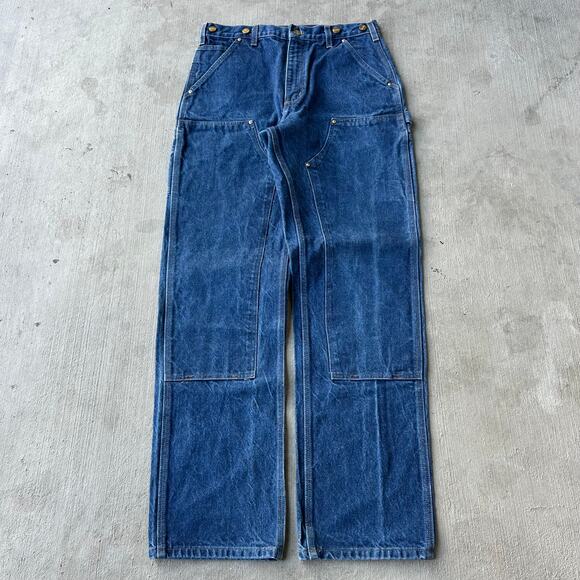 Carhartt Other - Vintage Y2K Carhartt denim blue jeans double knee work wear carpenter pants